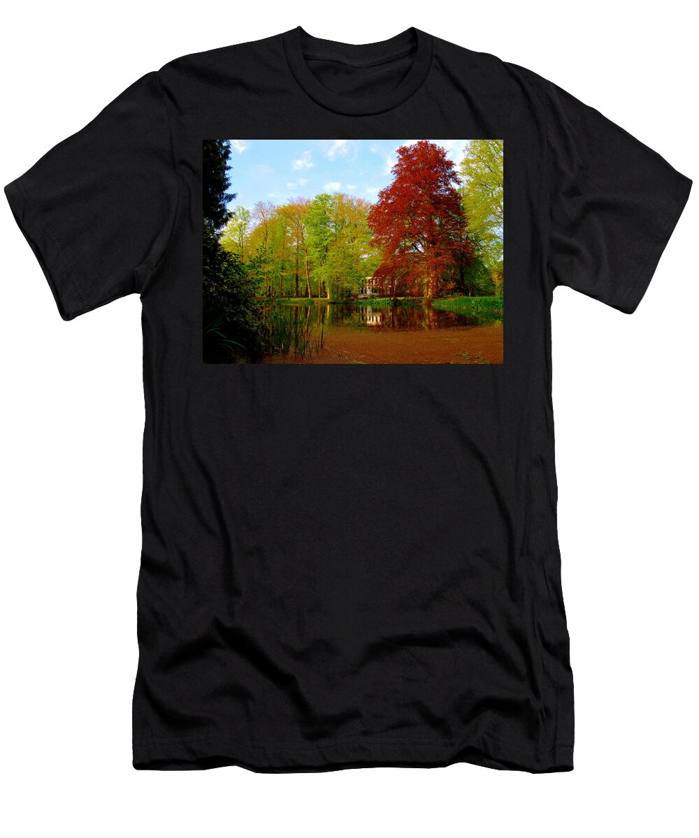 Hawthorn T-Shirt featuring the photograph Hawthorn pond by Luc Van de Steeg