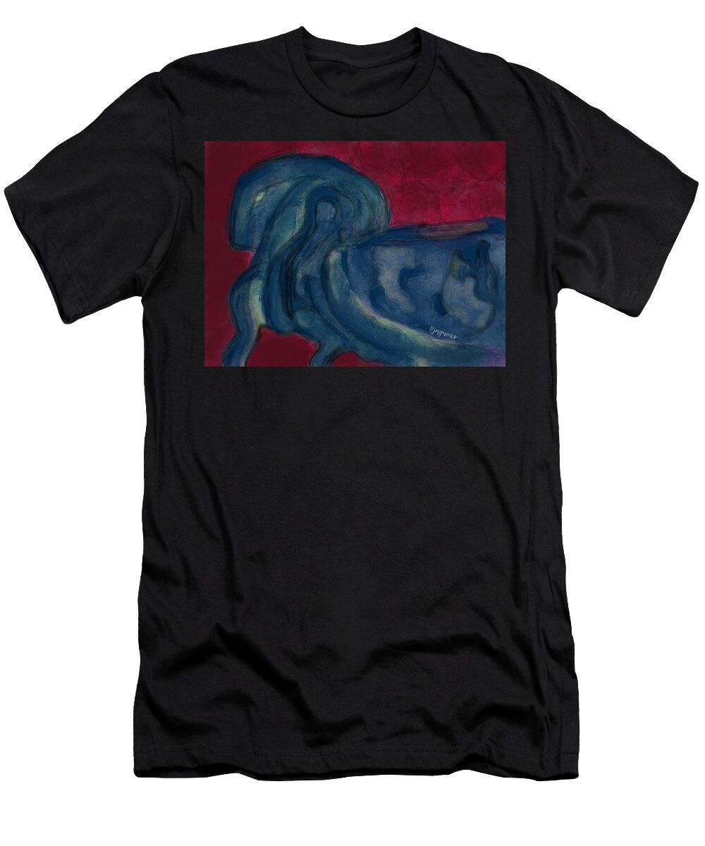 Storm T-Shirt featuring the digital art Head of the storm by Ljev Rjadcenko