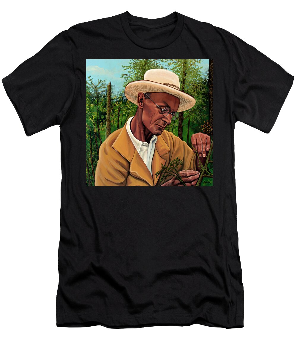 Hermann Karl Hesse T-Shirt featuring the painting Hermann Hesse Painting by Paul Meijering