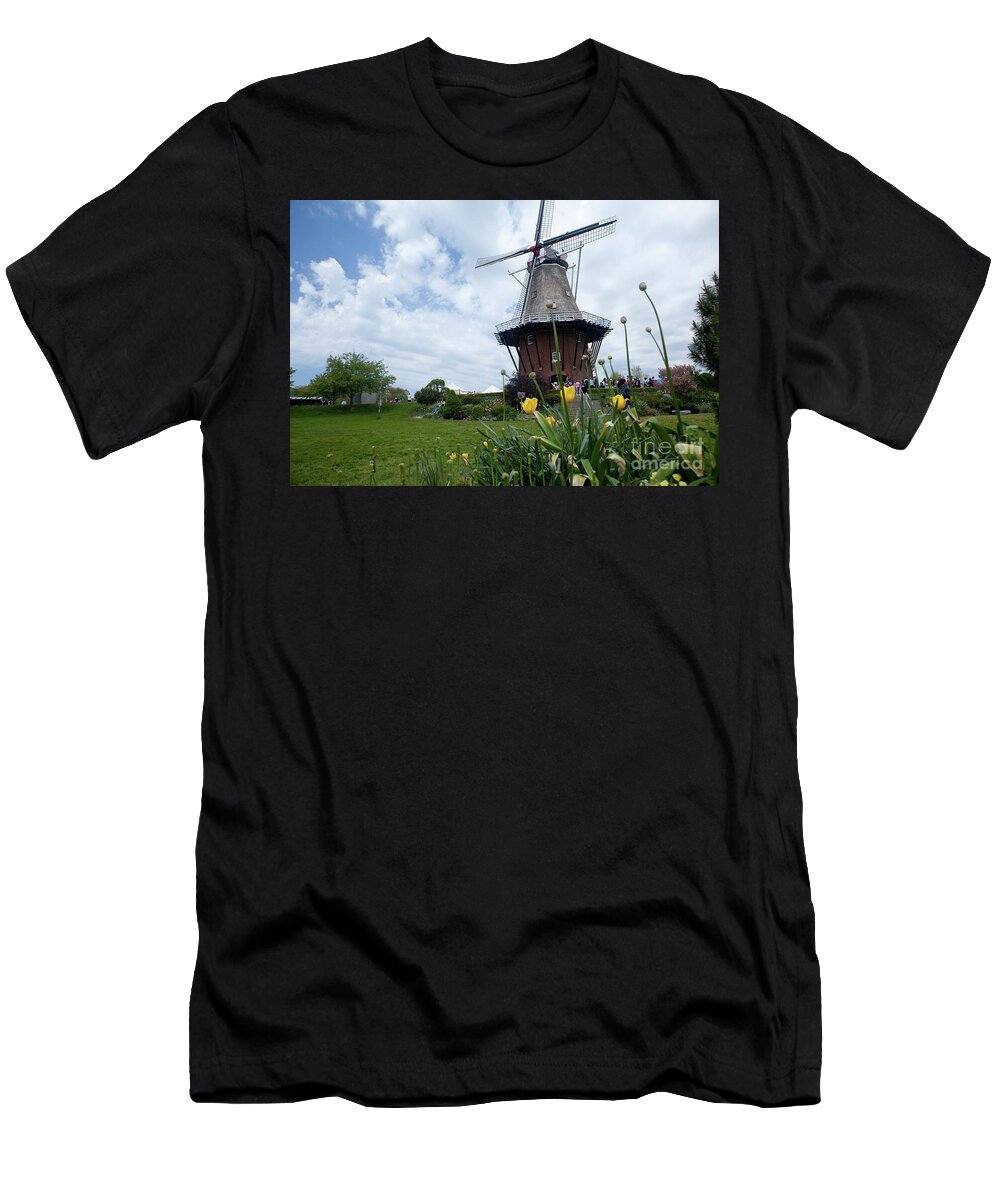Windmill T-Shirt featuring the photograph Holland Windmill, Michigan by Rich S