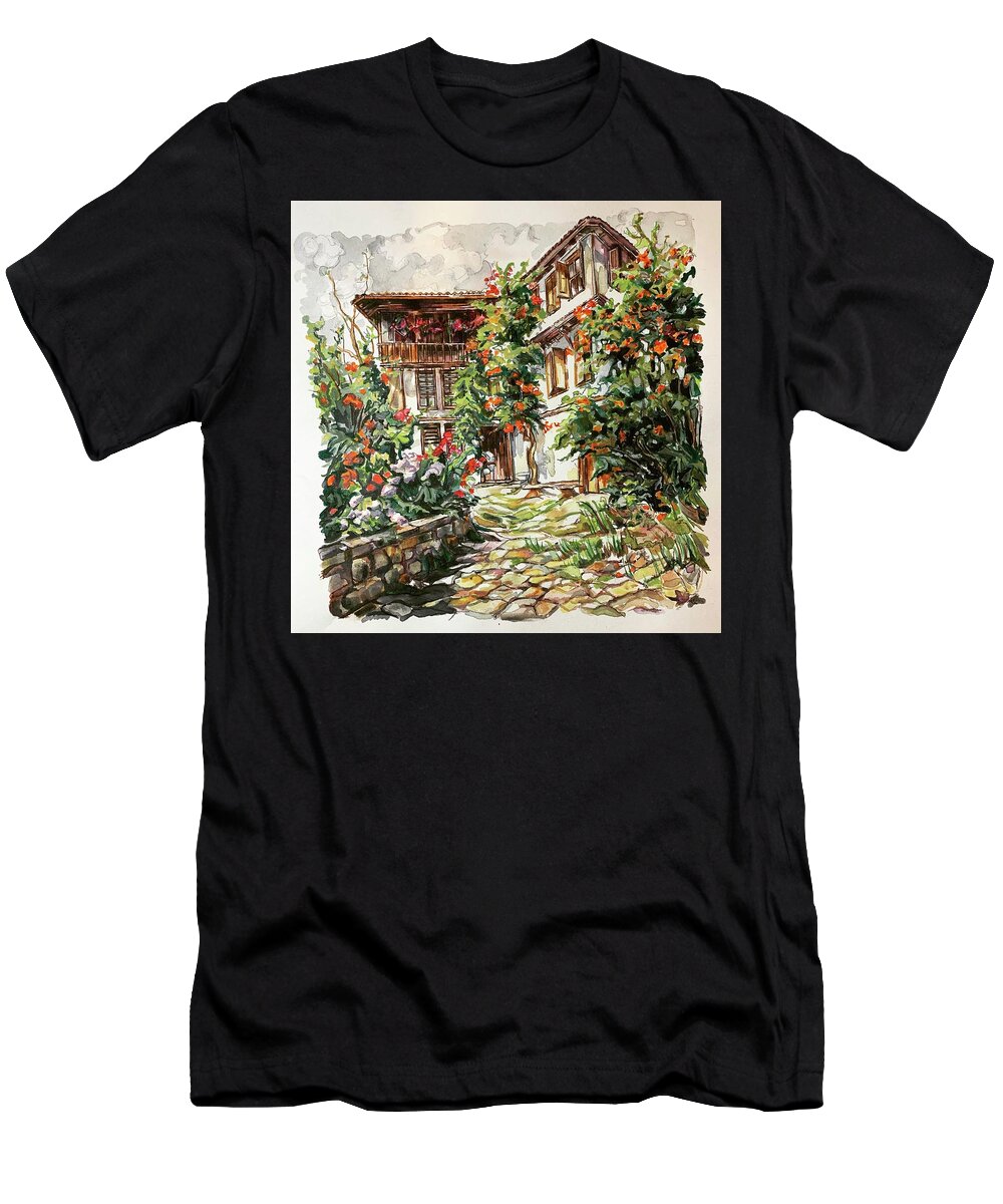 Outside T-Shirt featuring the painting Homestead by Try Cheatham
