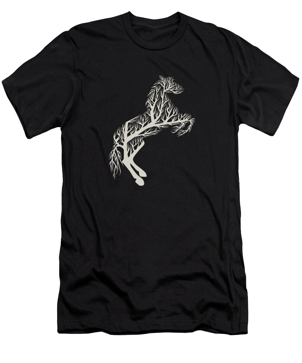 Horse Motif T-Shirt featuring the digital art Horse Motif by Manuel Schmucker