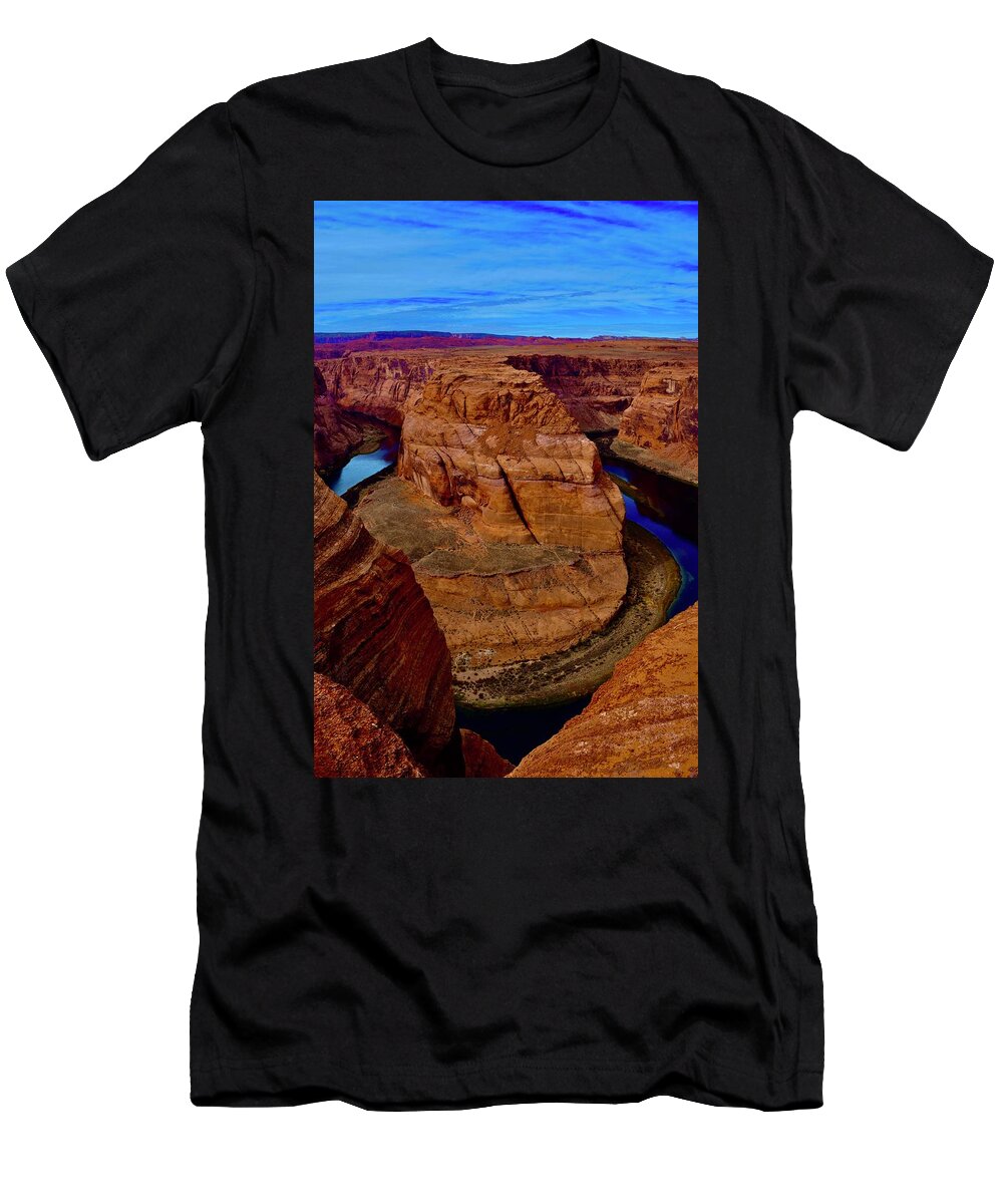 Horseshoe T-Shirt featuring the photograph Horseshoe Bend,Page,AZ #2 by Bnte Creations