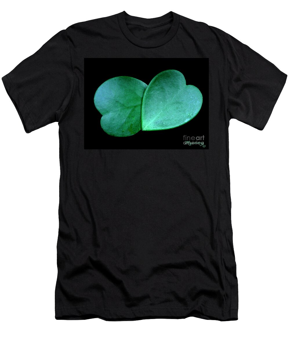 Nature T-Shirt featuring the photograph Hoya Hearts by Mariarosa Rockefeller