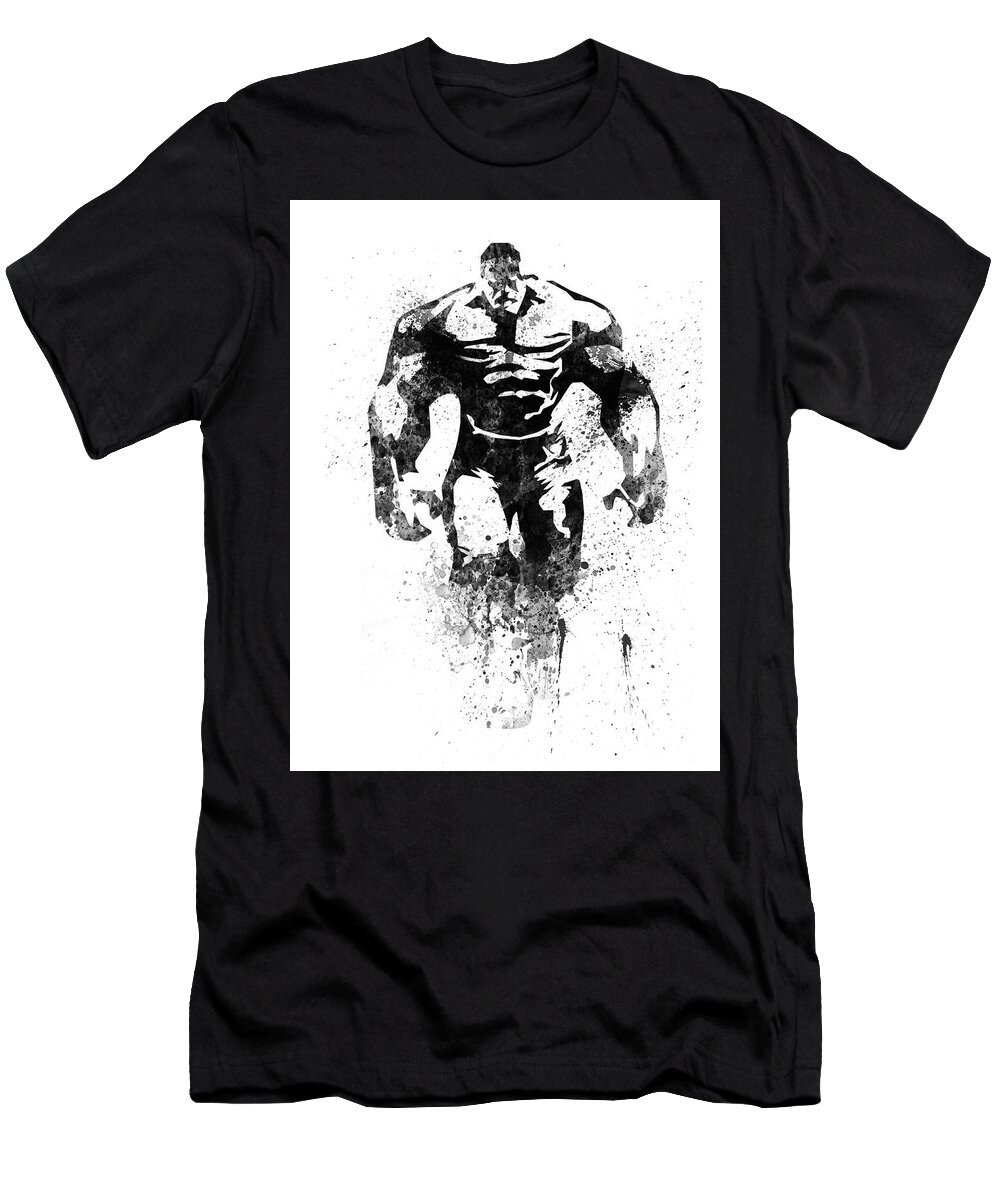 Hulk T-Shirt featuring the digital art Hulk Watercolor by Naxart Studio