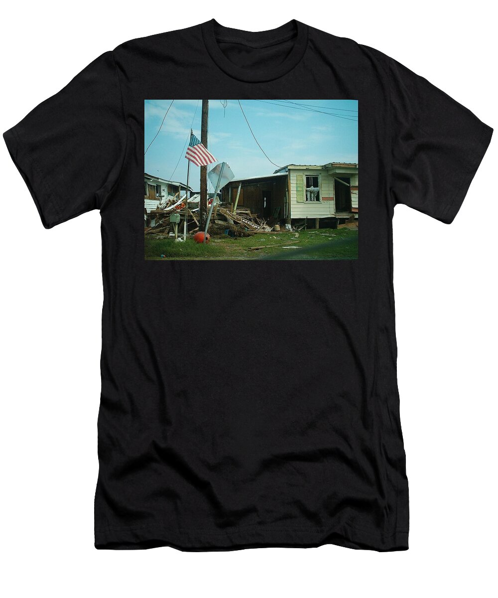  T-Shirt featuring the photograph Hurricane Katrina Series - 7 by Christopher Lotito
