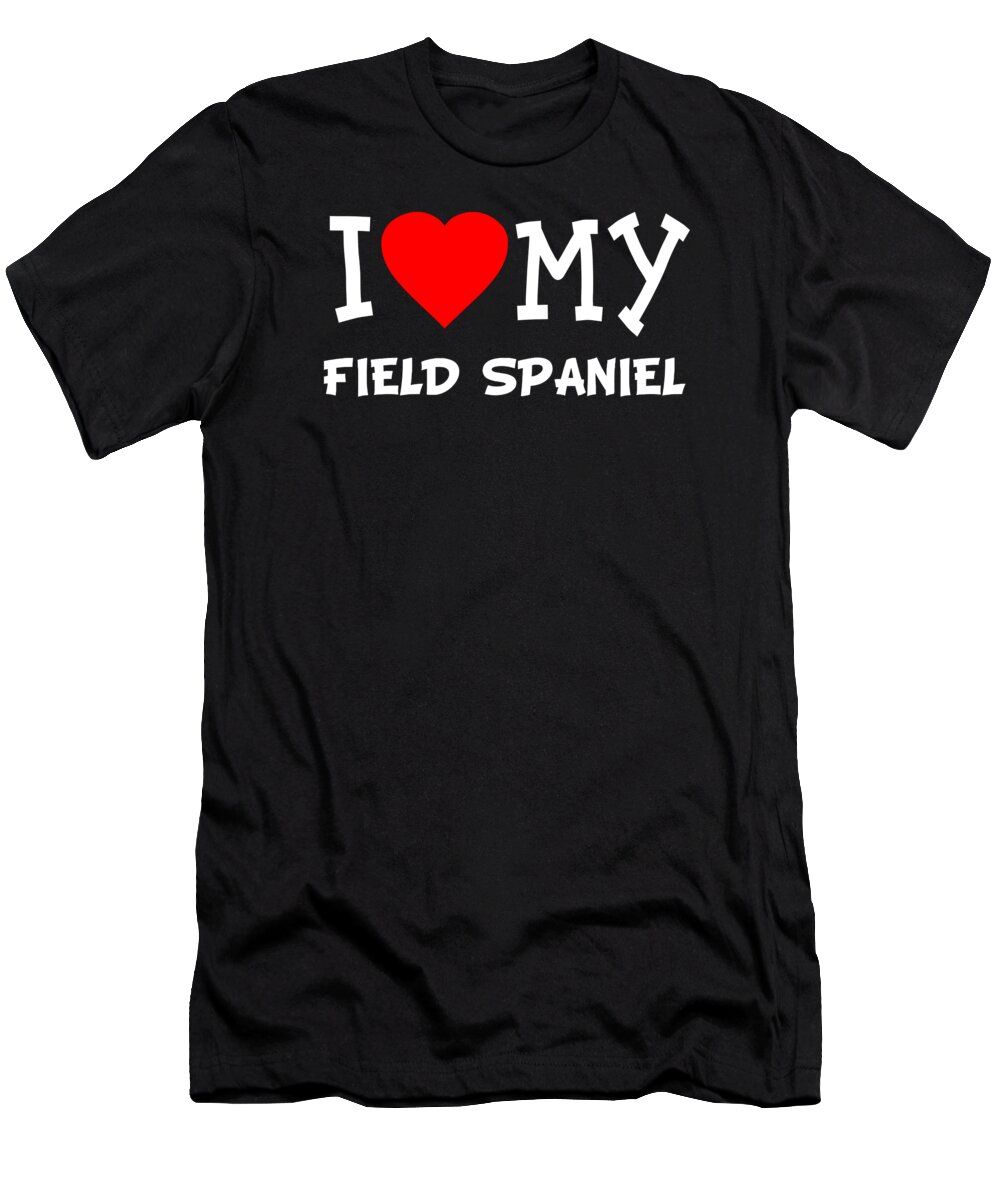 Pet T-Shirt featuring the digital art I Love My Field Spaniel Dog Breed by Flippin Sweet Gear