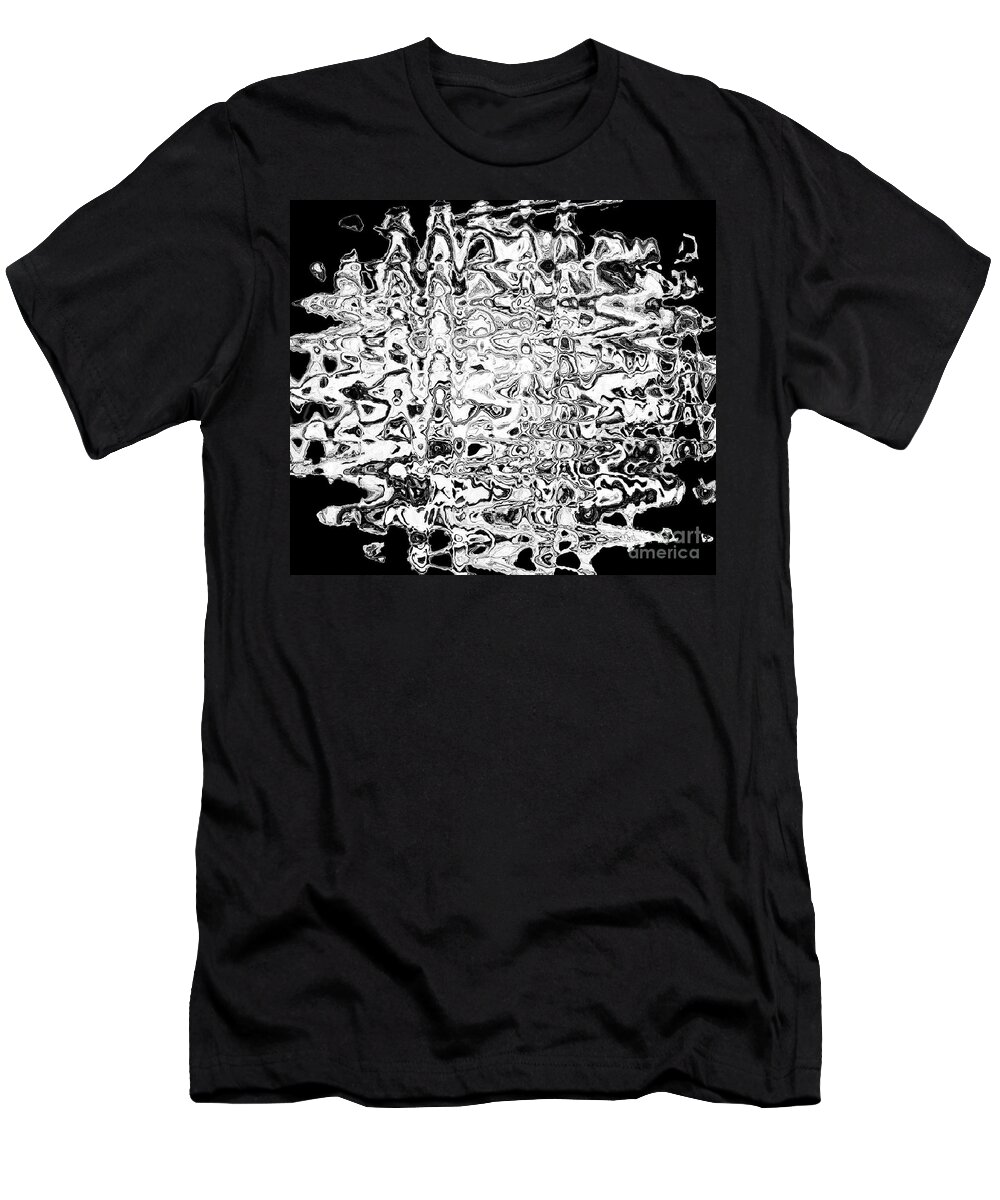 Abstract T-Shirt featuring the mixed media Ice Blocks Abstract by Sharon Williams Eng