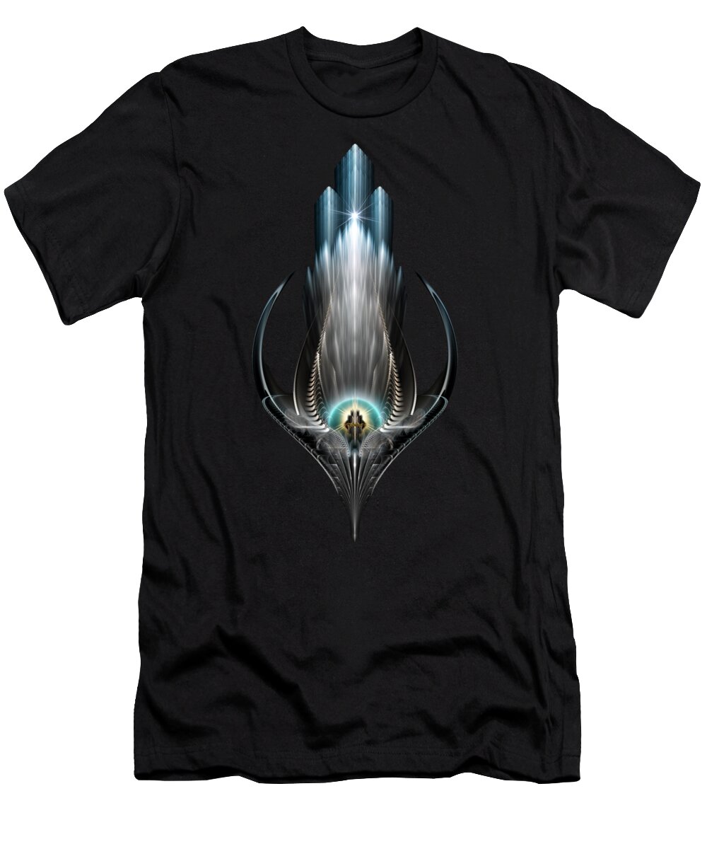Fractal T-Shirt featuring the digital art Ice Vision Of The Imperial View by Rolando Burbon