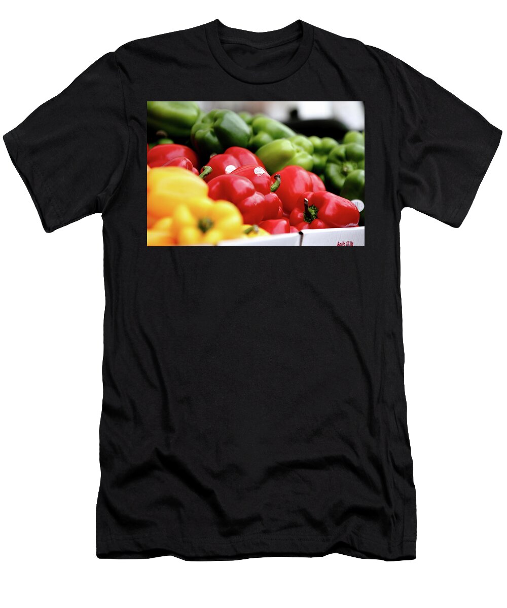 Red Pepper T-Shirt featuring the photograph I'm A Pepper, You're A Pepper by Lens Art Photography By Larry Trager