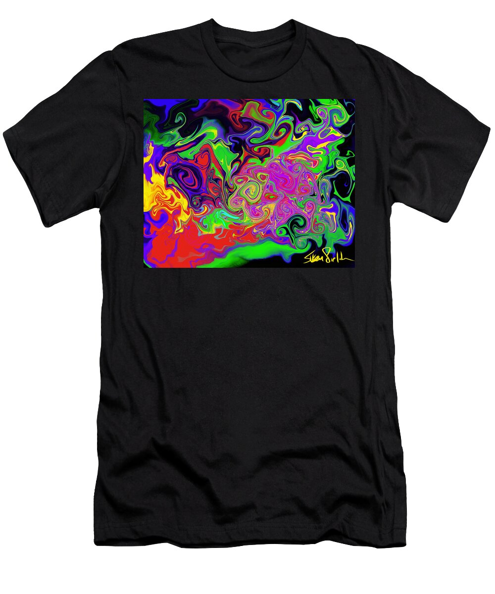  T-Shirt featuring the digital art Ink Blob by Susan Fielder