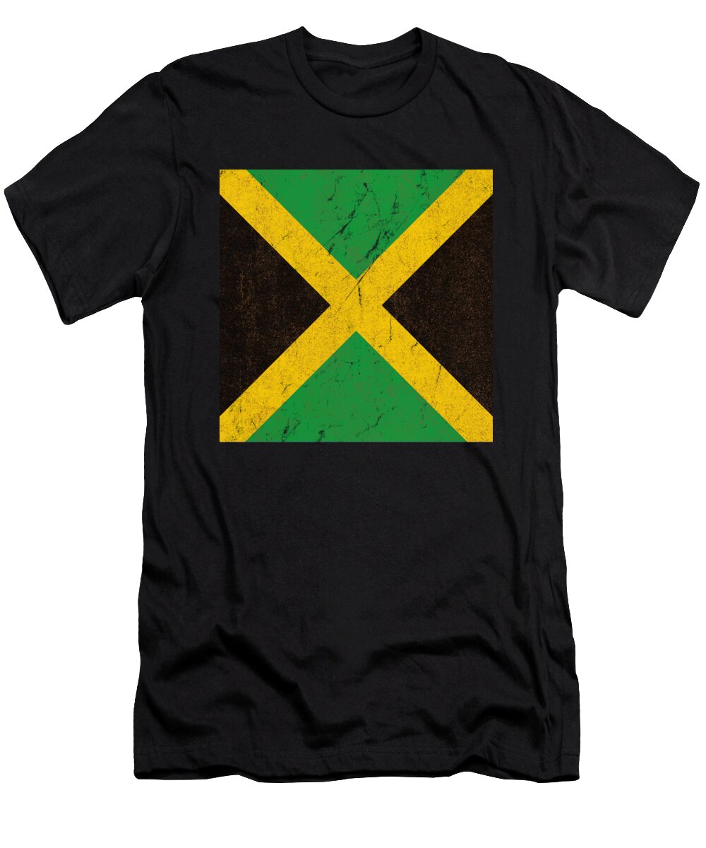 Funny T-Shirt featuring the digital art Jamaica Flag by Flippin Sweet Gear