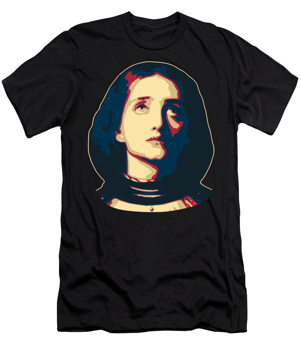 Jeanne D Arc T-Shirt featuring the digital art Jeanne Darc by Filip Schpindel