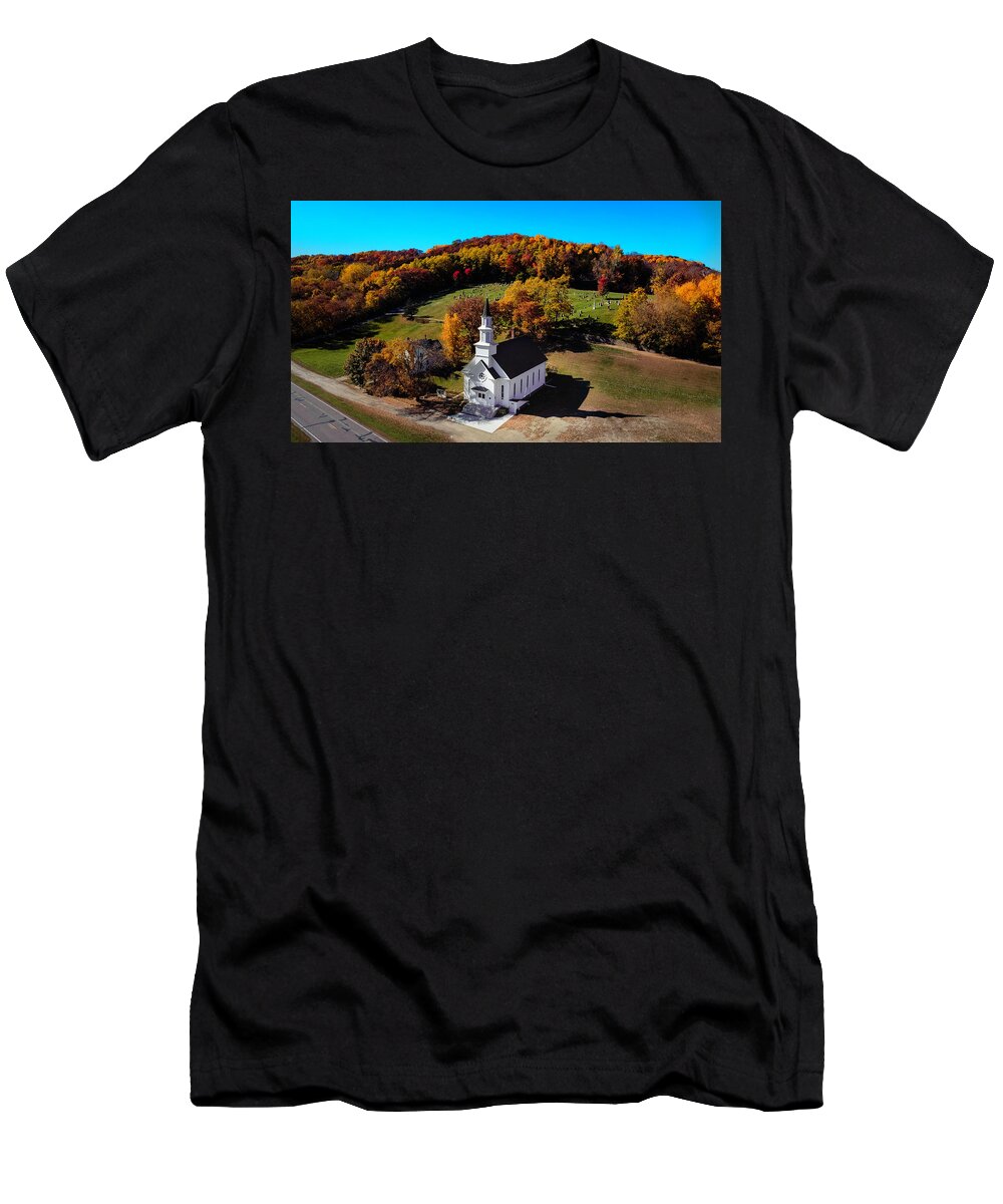 Aerialdroneshot T-Shirt featuring the photograph Jessenland by Nicole Engstrom