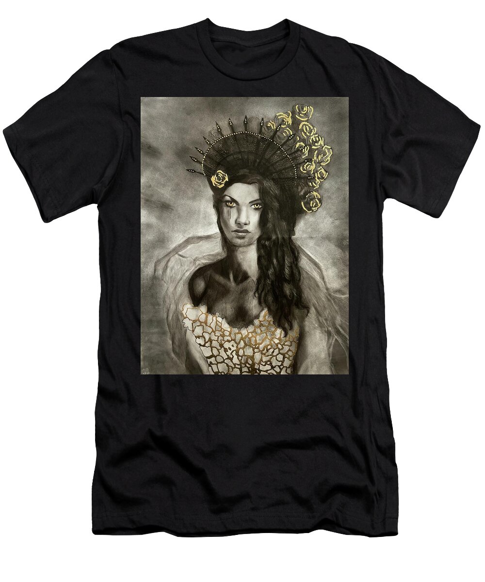 Jilted T-Shirt featuring the drawing Jilted by Nadija Armusik