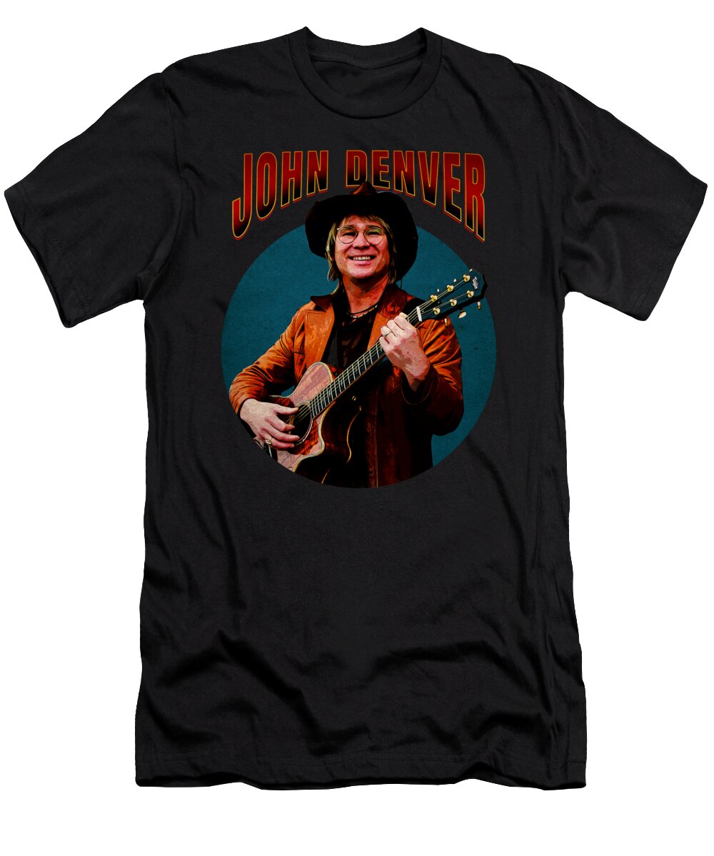 John Denver T-Shirt featuring the digital art John Denver by Tombro