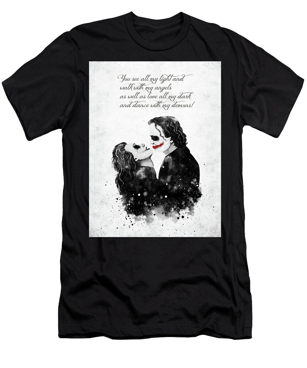 Vervormen gevechten Eentonig Joker and Harley Quinn and quote T-Shirt by Mihaela Pater - Pixels