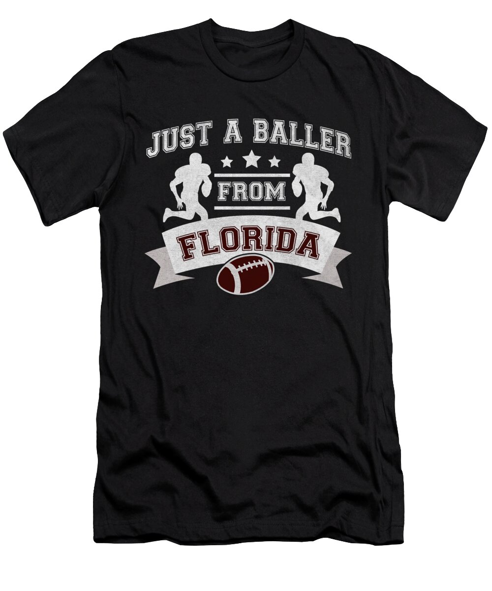 Florida Football T-Shirt featuring the digital art Just a Baller from Florida Football Player by Jacob Zelazny