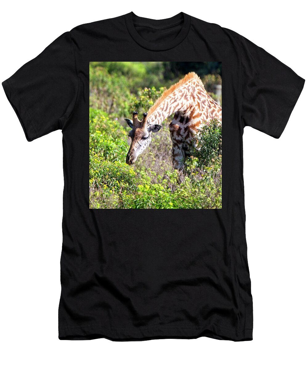 Bush T-Shirt featuring the photograph Just browsing by Tony Mills