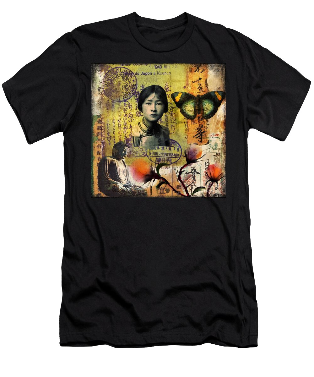  T-Shirt featuring the digital art Kamakura by Nidigicrea Collages