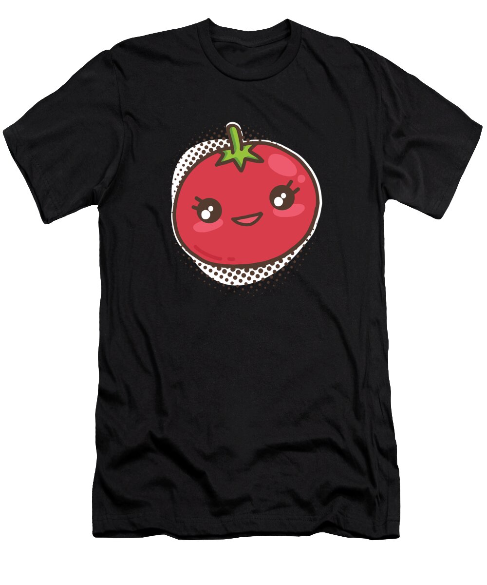 Kawaii Tomato T-Shirt featuring the digital art Kawaii Tomato by Manuel Schmucker