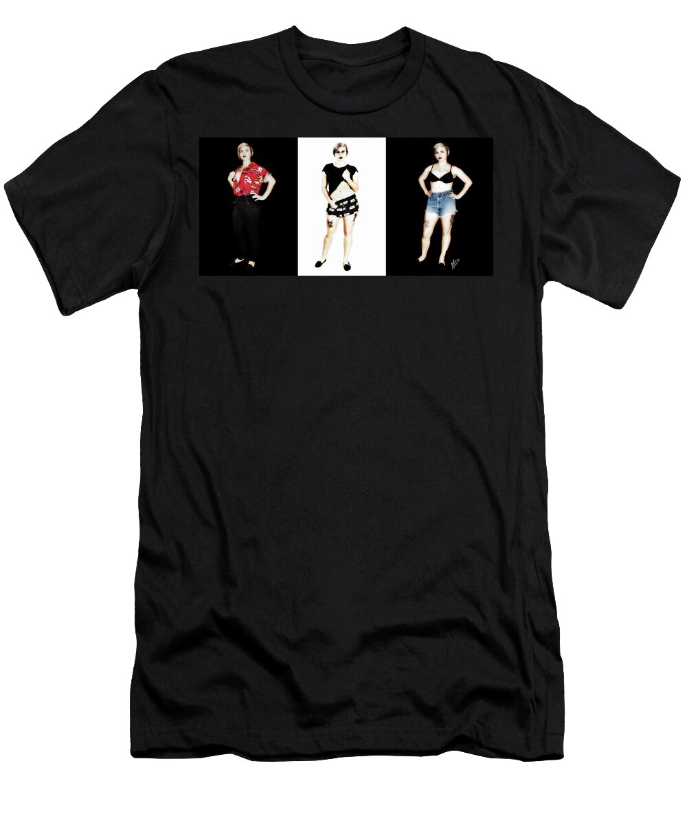 Contemporary T-Shirt featuring the digital art Kelsey 4 by Mark Baranowski