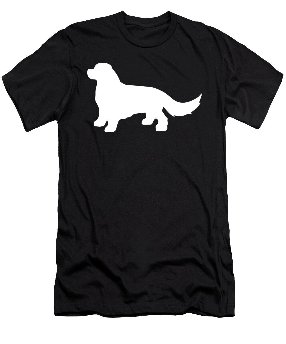 King Charles Spaniel T-Shirt featuring the digital art King Charles Spaniel Dog Silhouette by Kevin Garbes