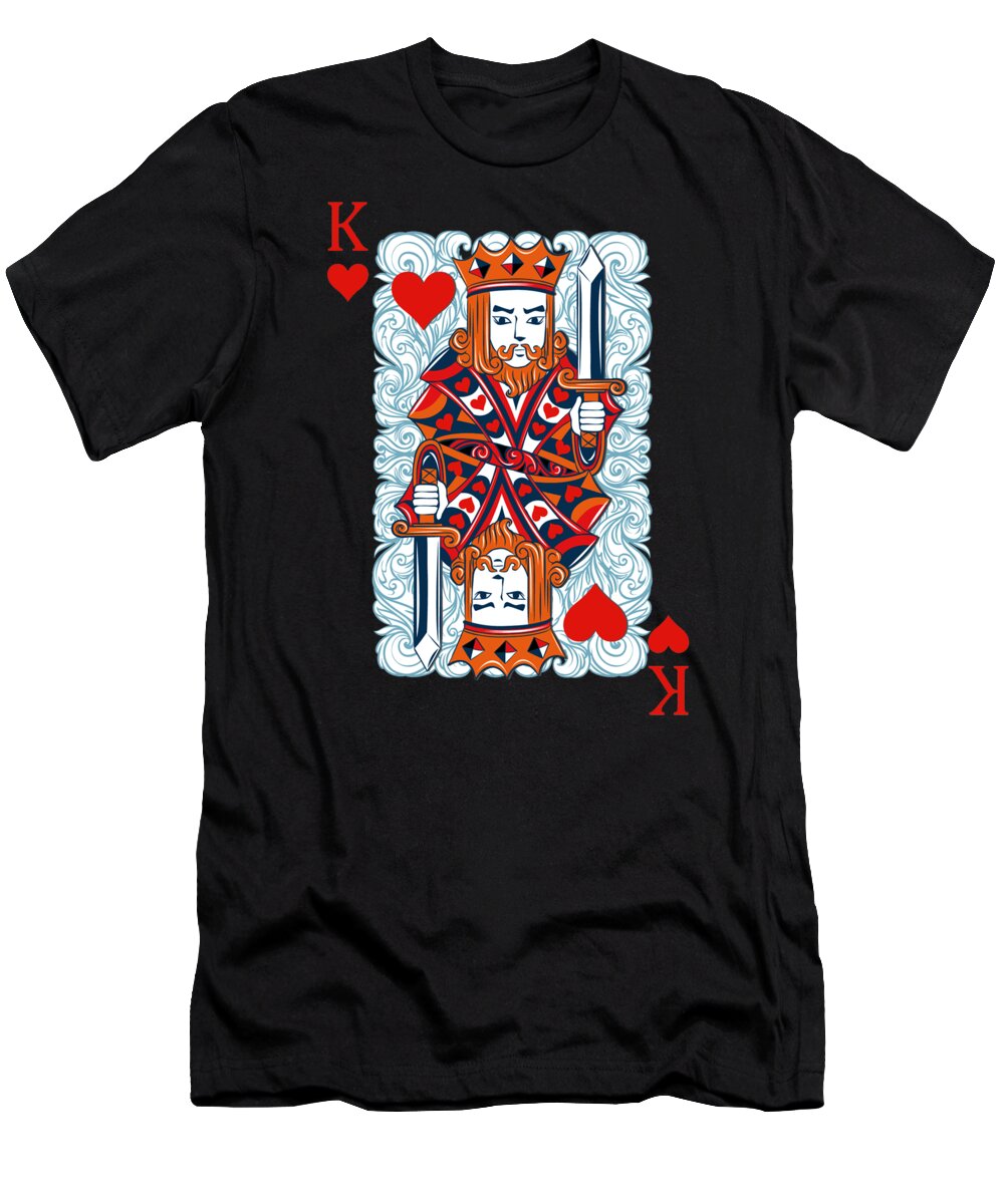 Valentines Day T-Shirt featuring the digital art King of Hearts by Jacob Zelazny