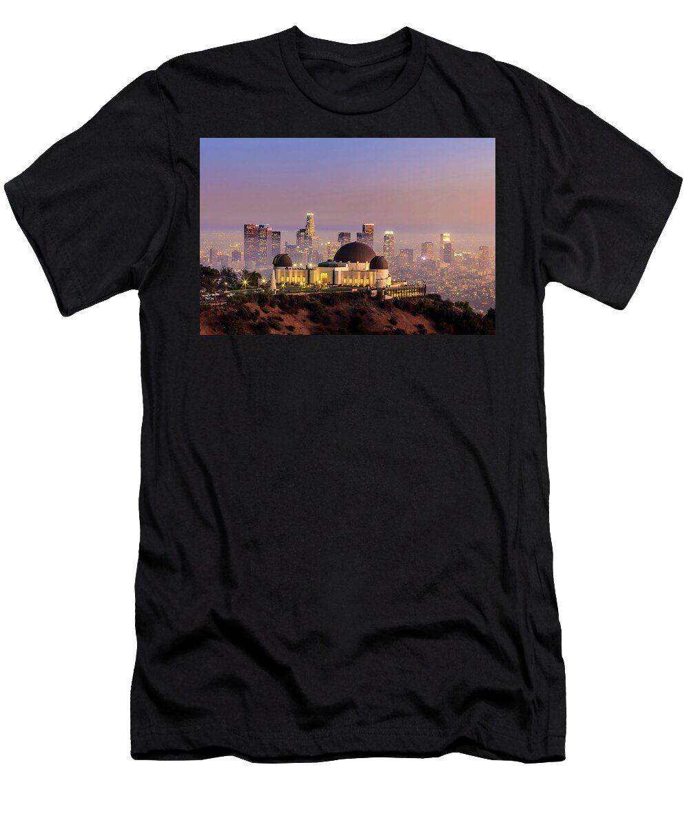 Griffith Observatory T-Shirt featuring the photograph La 02 - Usa by Aloke Design