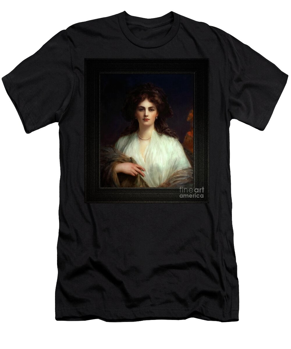 Lady Beatrice Butler T-Shirt featuring the painting Lady Beatrice Butler by Ellis William Roberts Old Masters Classical Art Reproduction by Rolando Burbon