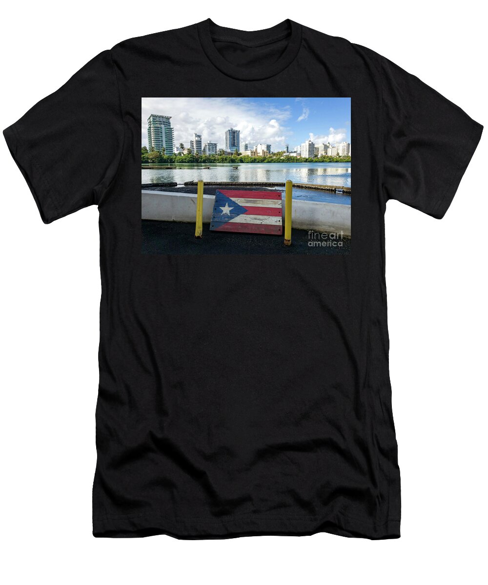 Lagoon T-Shirt featuring the photograph Laguna del Condado, San Juan, Puerto Rico by Beachtown Views