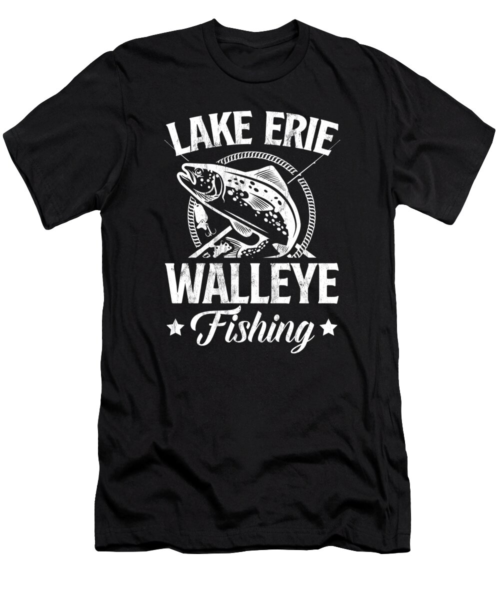 Lake Erie Walleye Fishing T-Shirt by Noirty Designs - Pixels