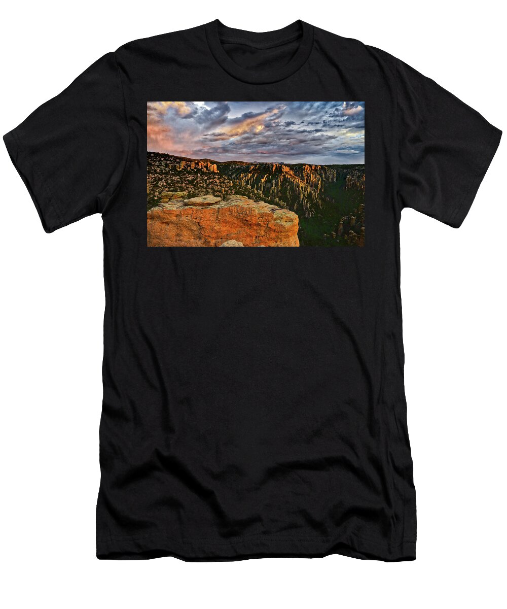 Chiricahua Mountains T-Shirt featuring the photograph Last Light on the Chiricahua Mountains, Arizona by Chance Kafka
