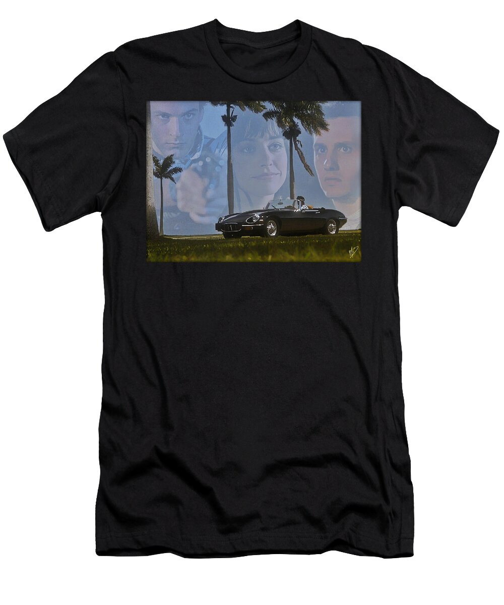 Miami Vice T-Shirt featuring the digital art Leap of Faith 3 by Mark Baranowski