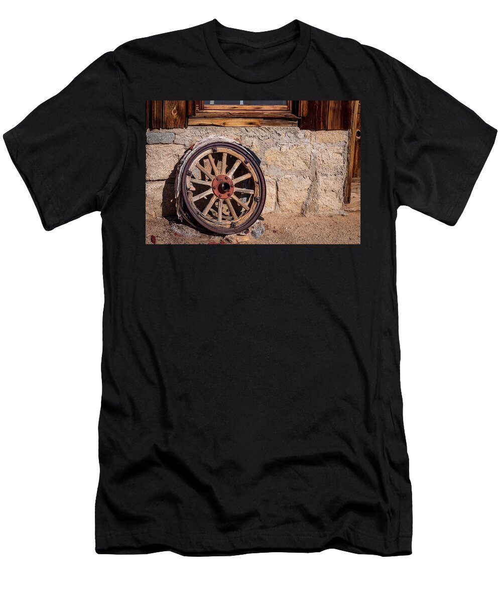 Wheel T-Shirt featuring the photograph Left Behind by Stephen Sloan