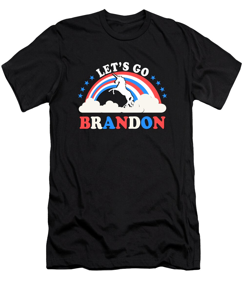 Cool T-Shirt featuring the digital art Lets Go Brandon F Joe Biden by Flippin Sweet Gear