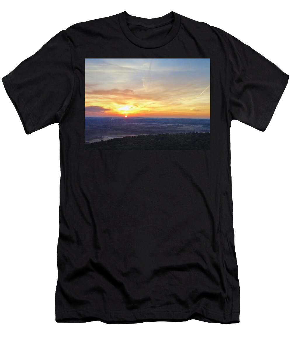  T-Shirt featuring the photograph Liberty Park Sunrise by Brad Nellis