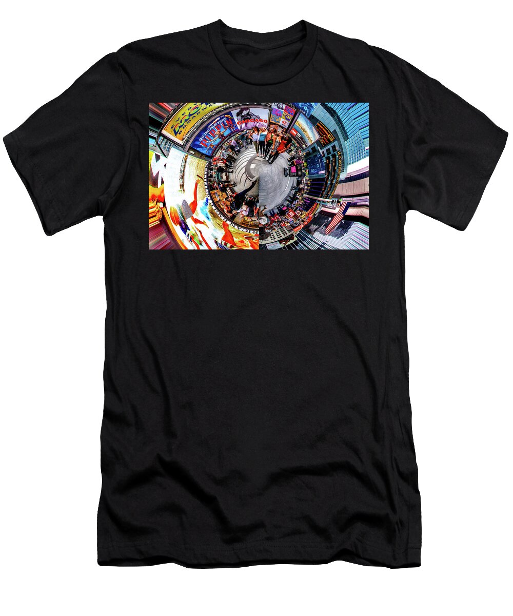 Times Square T-Shirt featuring the photograph Life In The Bubble by Az Jackson