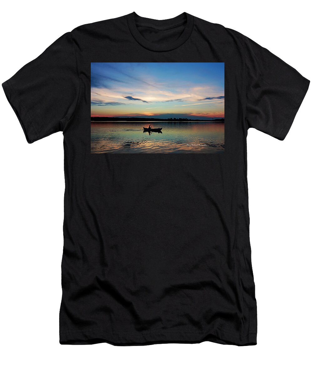 Lake Sunset T-Shirt featuring the photograph Life is but a Dream on a Kayak by Mary Walchuck
