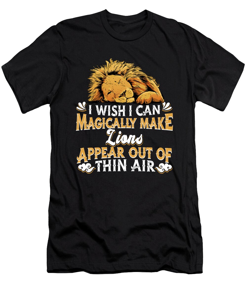Lion T-Shirt featuring the digital art Lion Wildlife Animal - Big Cat Lioness Lion by Crazy Squirrel
