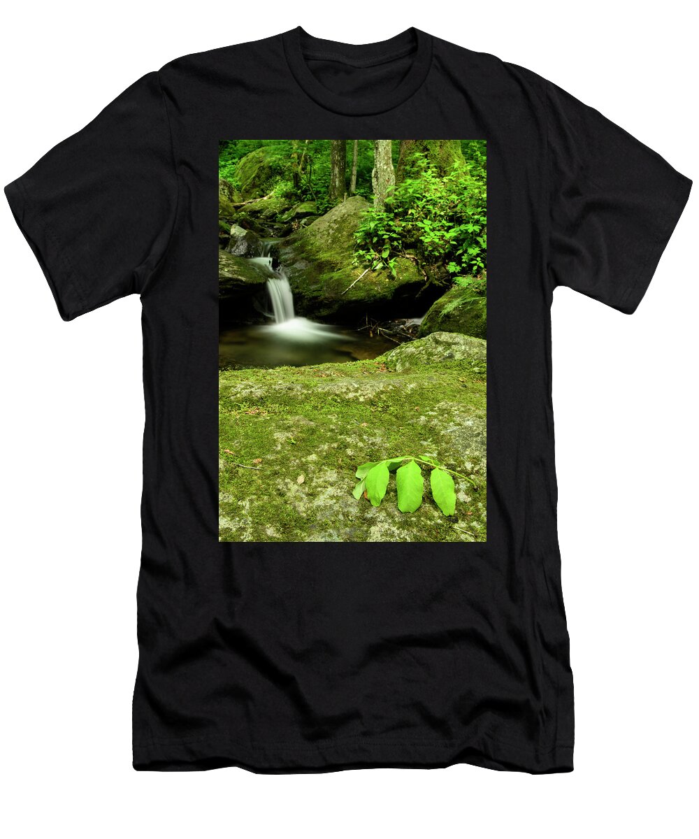 Blue Ridge Mountains T-Shirt featuring the photograph Little Waterfall by Melissa Southern