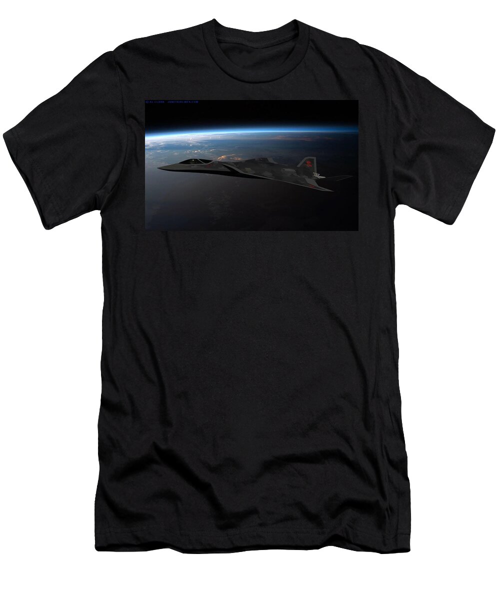 Lmt T-Shirt featuring the digital art Lockheed LMT Intel Raven R by Custom Aviation Art