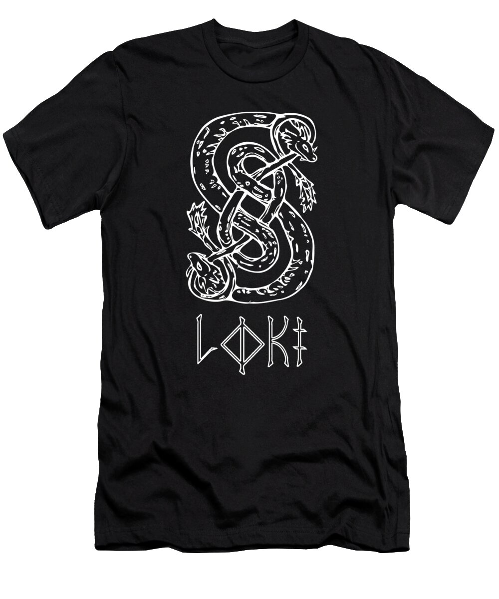 Loki T-Shirt featuring the digital art Loki by Beltschazar