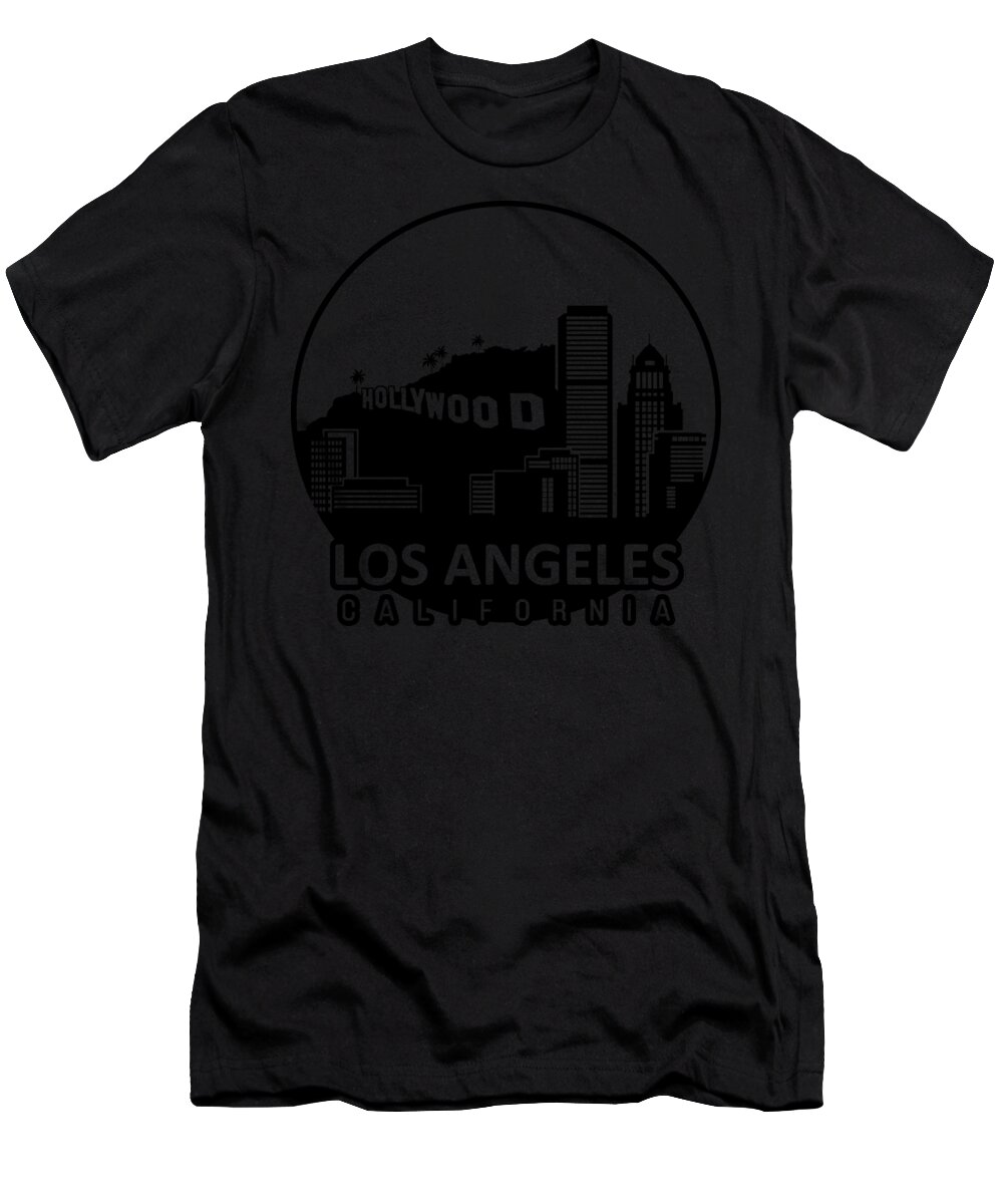 California T-Shirt featuring the digital art Los Angeles California Skyline by Lotus Leafal