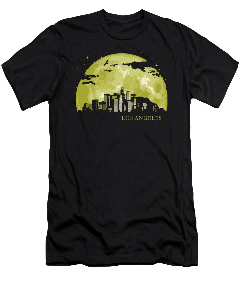 California T-Shirt featuring the digital art LOS ANGELES copy by Filip Schpindel
