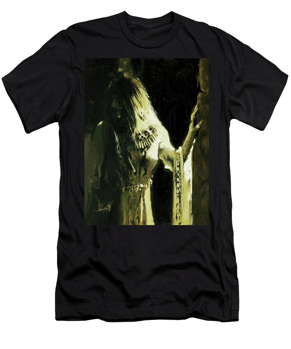 Gothic T-Shirt featuring the painting Lost Soul by Sv Bell