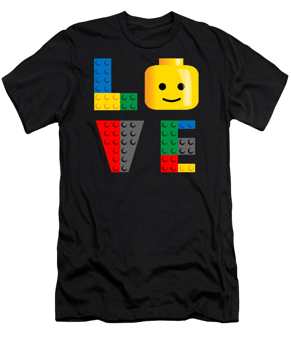 LOVE Lego T-Shirt by Rosalina I Flores - Pixels