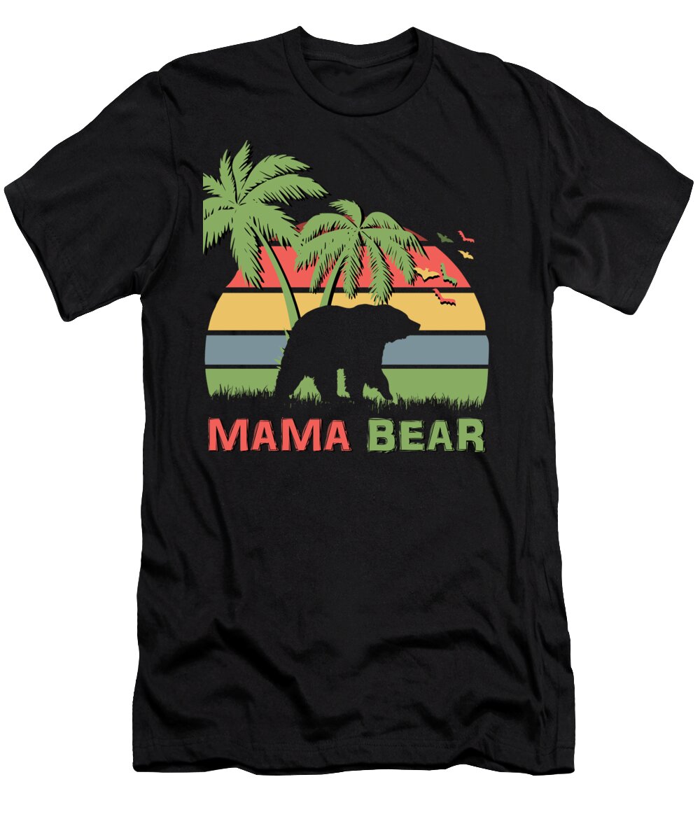 Mama T-Shirt featuring the digital art Mama Bear by Filip Schpindel