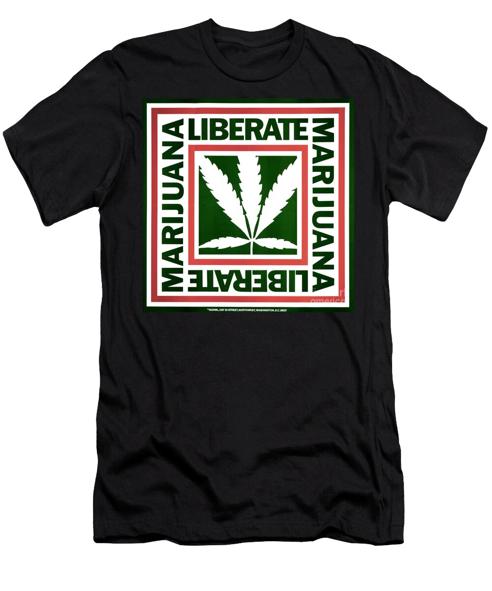 1975 T-Shirt featuring the drawing MARIJUANA POSTER, c1975 by Granger