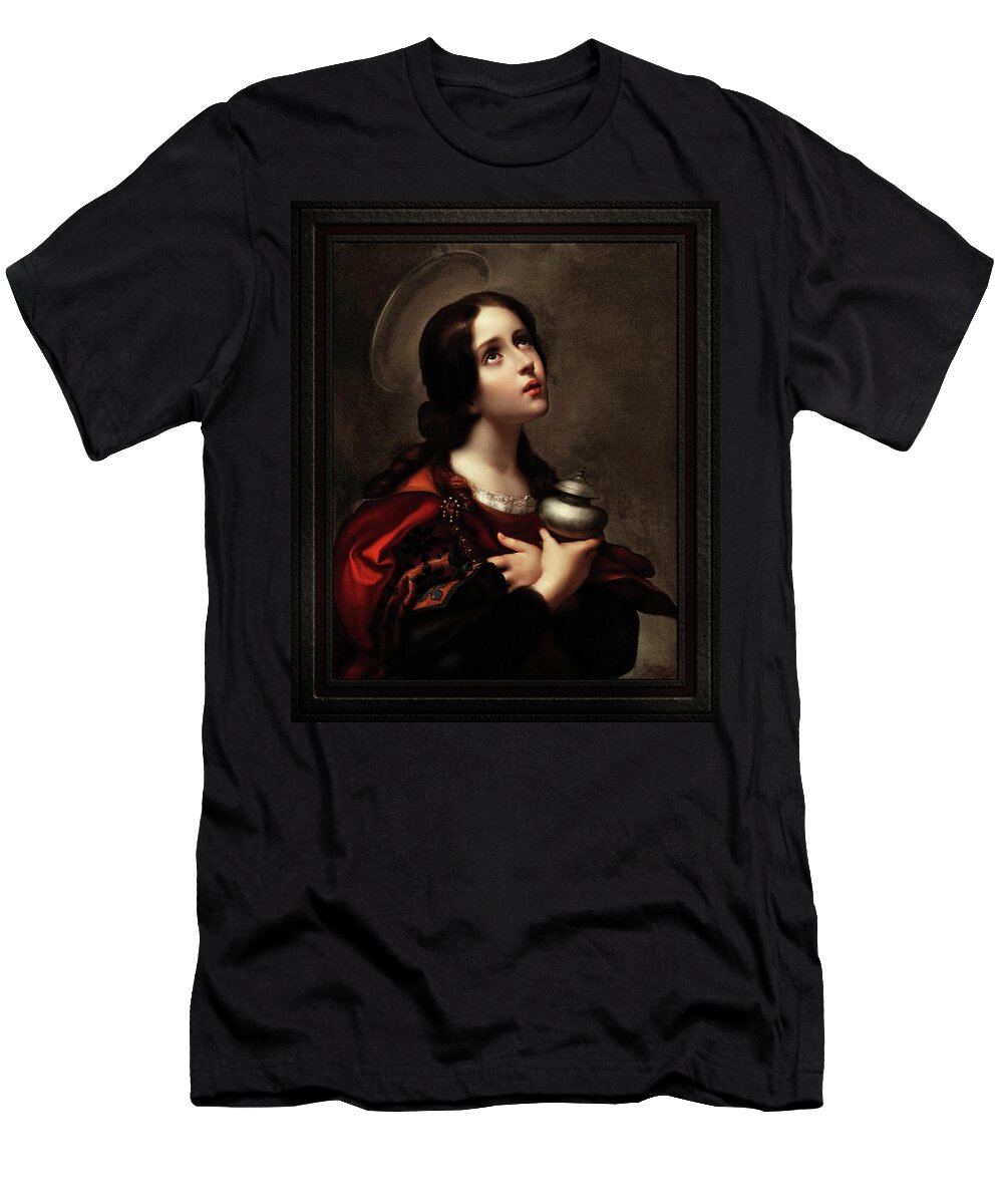 Mary Magdalene T-Shirt featuring the painting Mary Magdalene by Carlo Dolci Classical Fine Art Xzendor7 Old Masters Reproductions by Rolando Burbon
